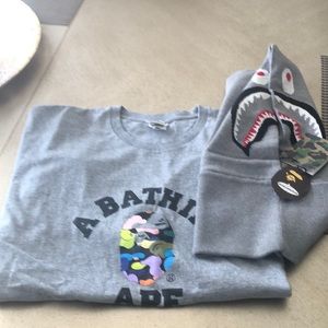 Abathing ape shirt and hoodie